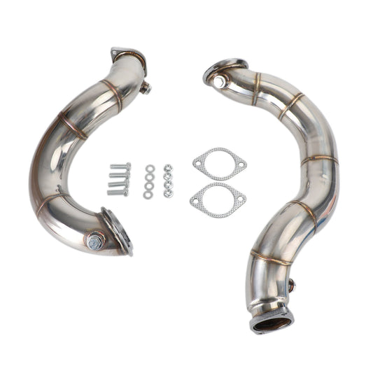 2007-2011 BMW N54 335i E90 E92 3‘�?Stainless Steel Exhaust Downpipe Pipes Champo