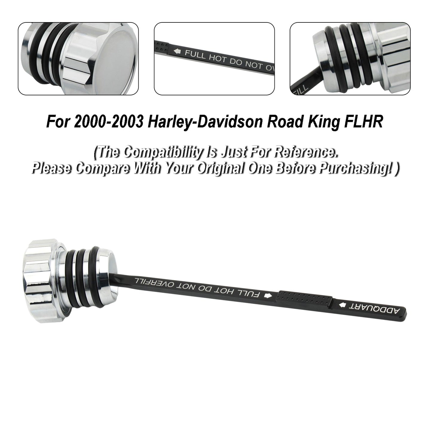 Bouchon de réservoir de jauge d'huile pour Touring Road King Electra Glide 00-06 0710-0121