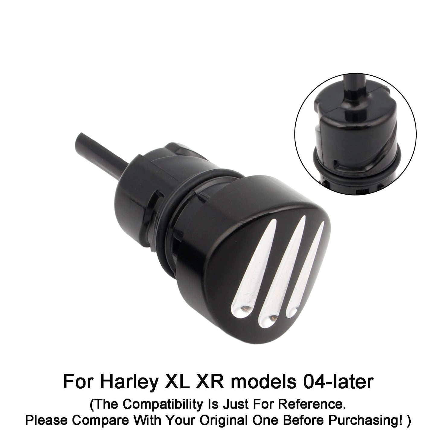 Bouchon de réservoir de jauge d'huile pour Sportster XL883 XL1200 04-16