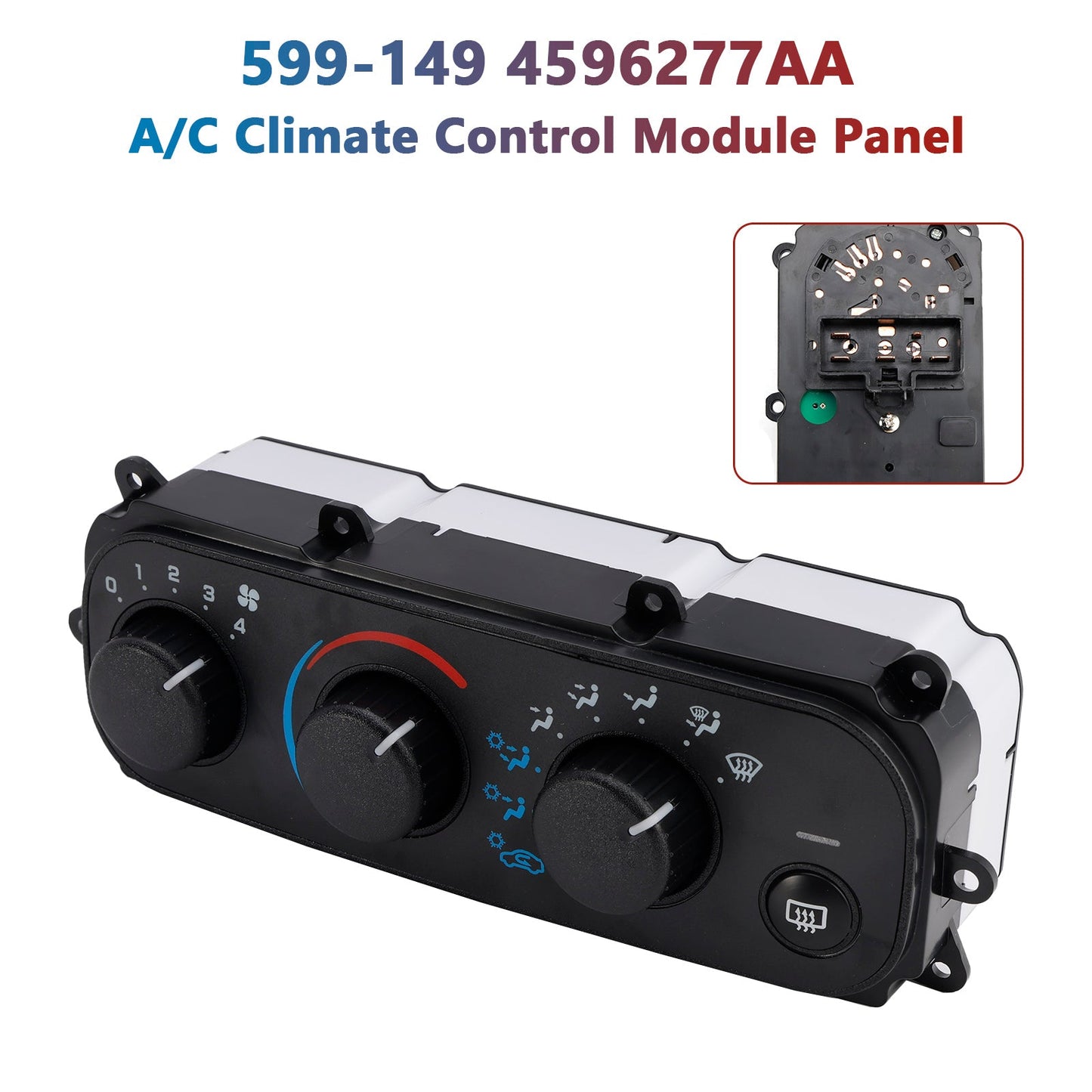 Chrysler Truck A/C Climate Control Module Panel 599-149 4596277AA 04596277AB