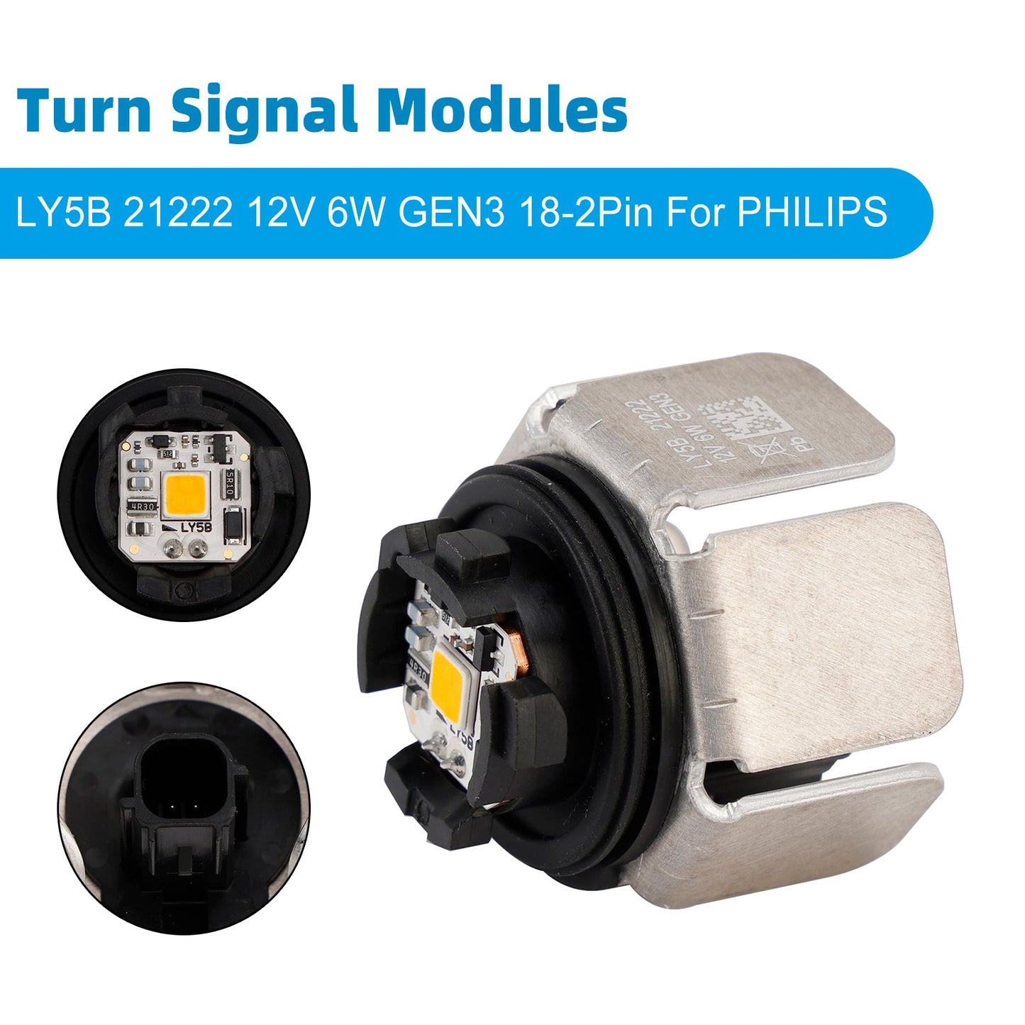 PHILIPS GEN3 Turn Signal Modules 12V 6W GEN3 18-2Pin LY5B 21222
