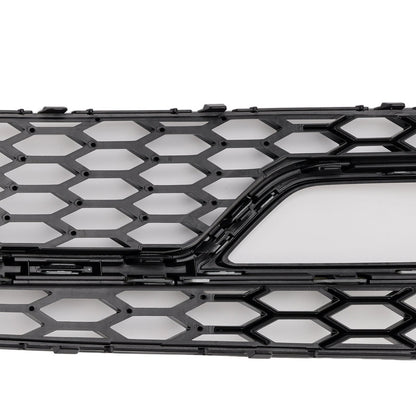 2013-2016 Audi A5 Sline / S5 2PCS Front Fog Lamp Black Grill Honeycomb Replacement Grille