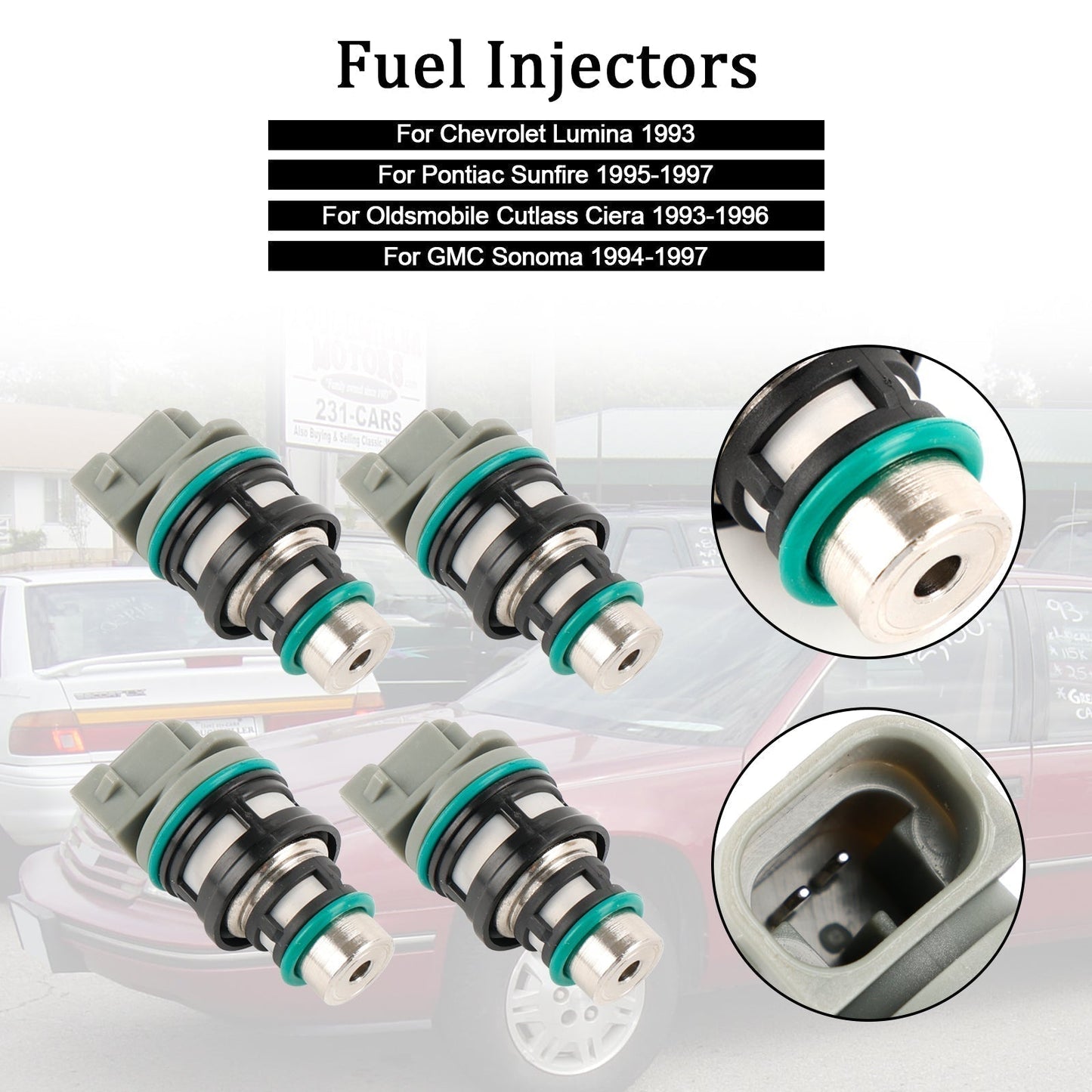 1992-1996 For Chevrolet Beretta 4PCS Fuel Injectors 17113124 17113197