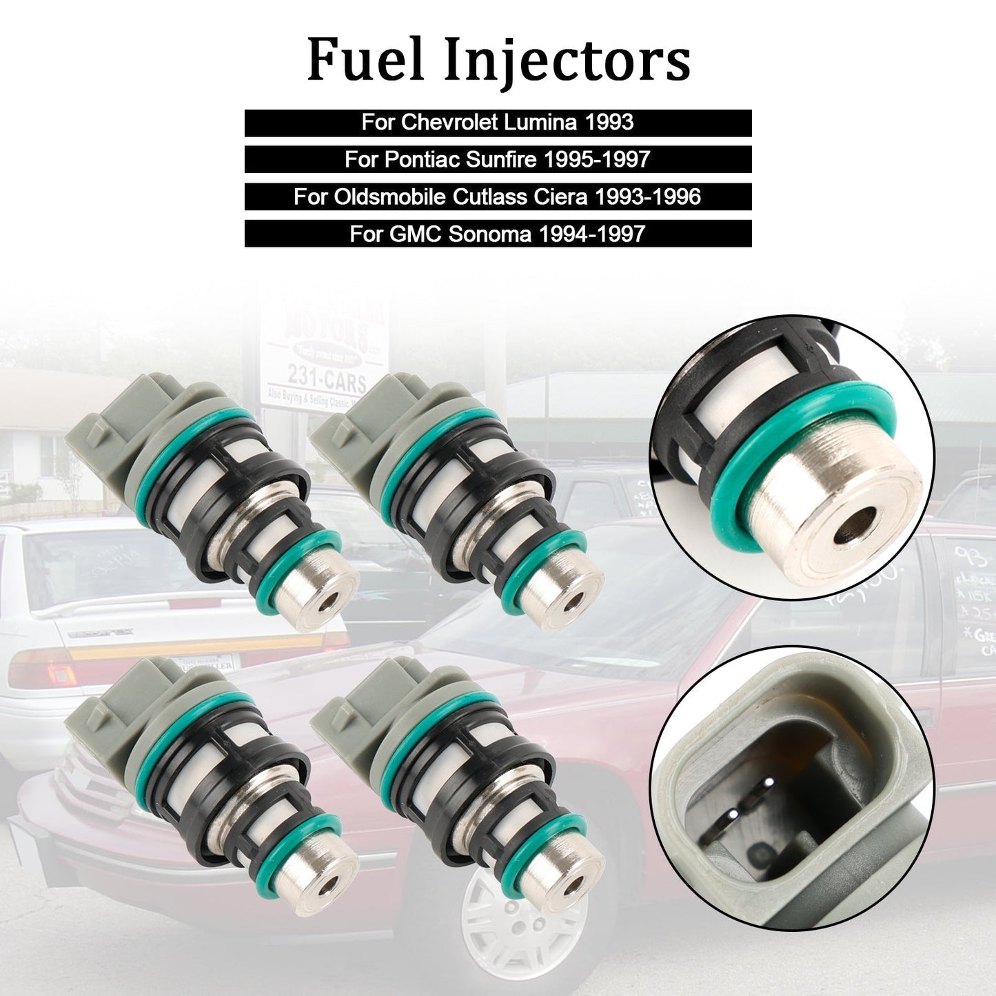 1992-1997 For Chevrolet Cavalier 4PCS Fuel Injectors 17113124 17113197