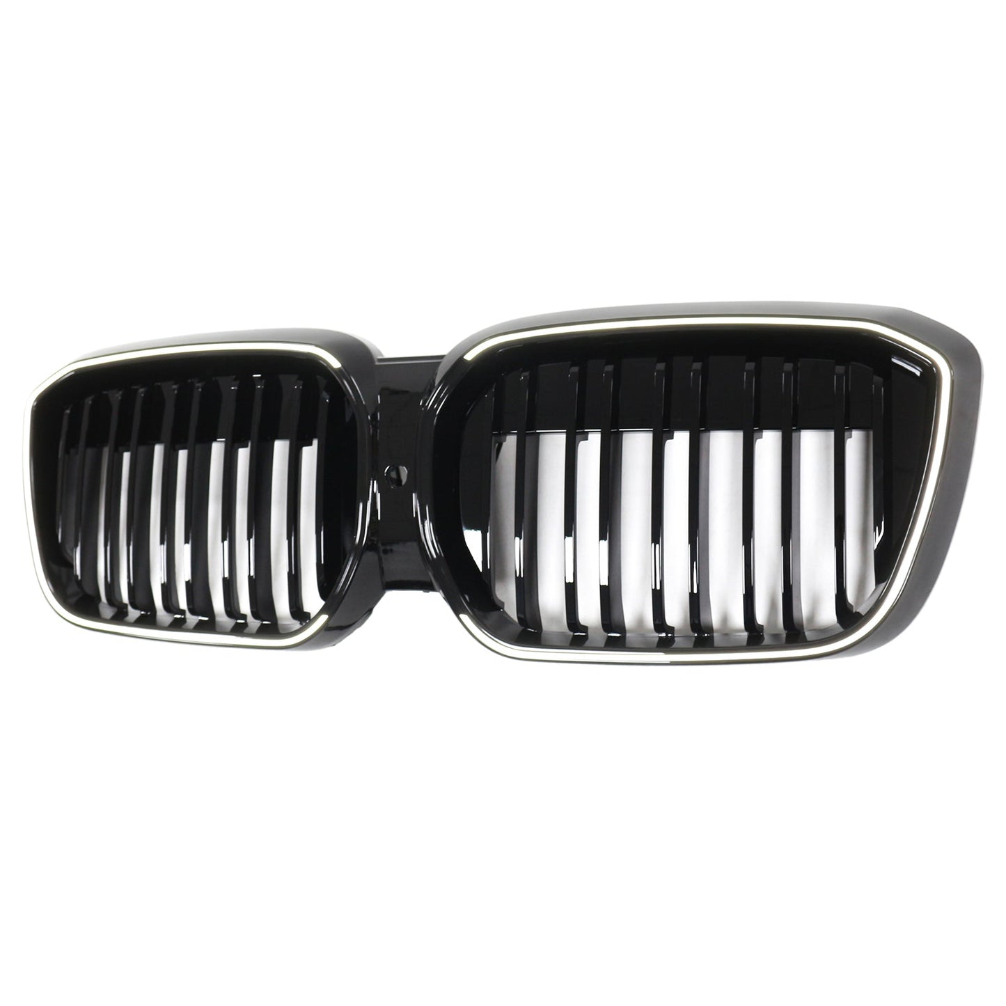 2022-2024 Double Slat Gloss Black Front Kidney Grill Grille Fit BMW IX3 G08 LCI