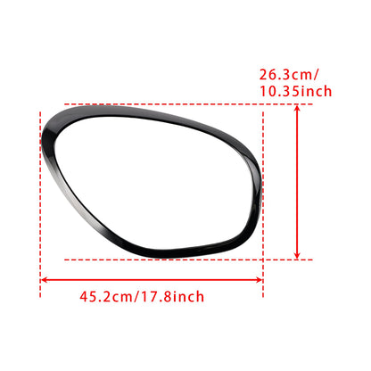 2011-2016 MINI Cooper R60 Countryman (Submodel: Base, S, S ALL4) 2pcs Gloss Black Headlights Ornamental Ring 51139801573 51139801574