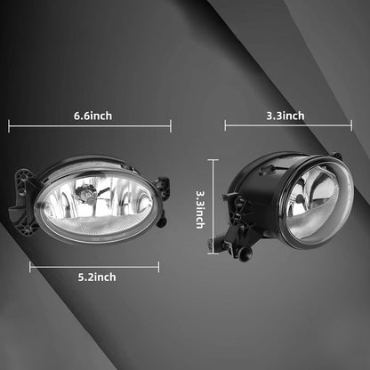 2005-2012 Mercedes SL-Class Pair Front Fog Light Lamps With Bulbs A1698201556 A1698201656