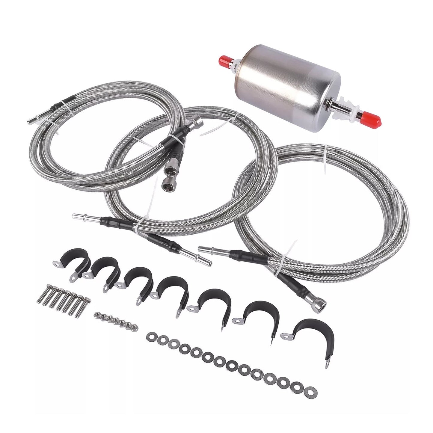Kit de líneas de combustible trenzadas de acero inoxidable para Chevy Silverado 2500 HD 3500 (2001-2003) 819-840 15043857