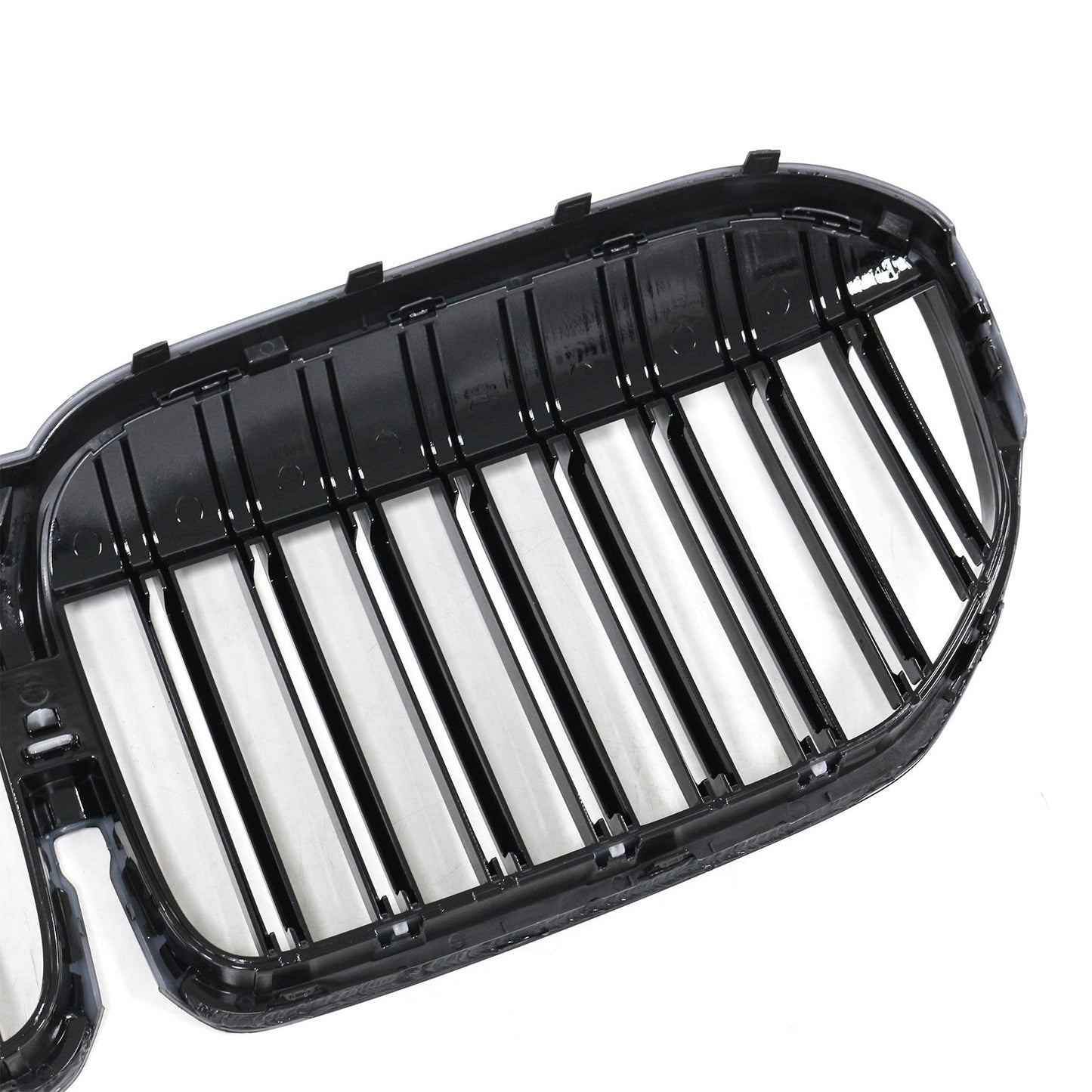 Double Slat Gloss Black Front Grill Grille Fit BMW 7 Series G11 G12 2019-2022