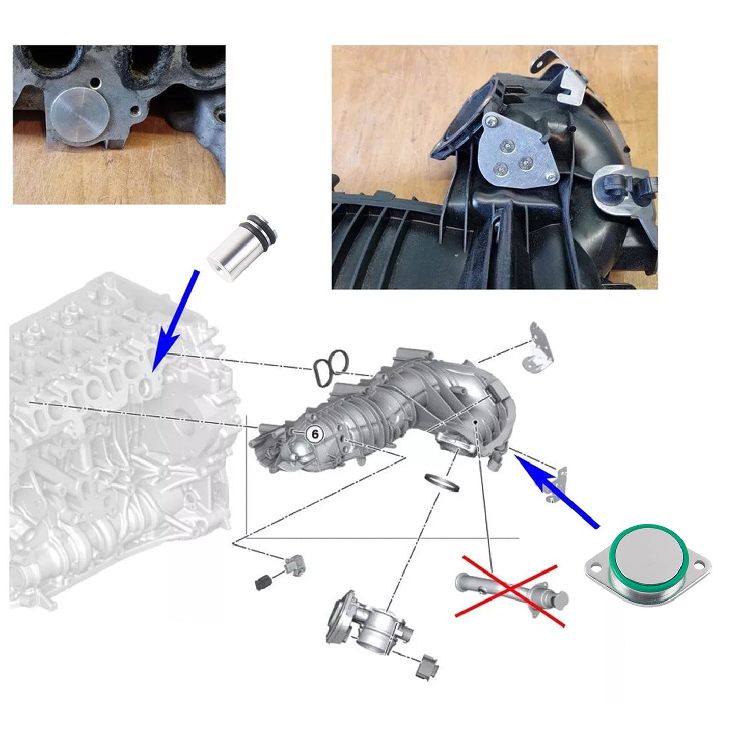 Kit de réparation et de remplacement du joint du refroidisseur EGR pour BMW N47 N47S 2.0 D E81 87 88 82 90 E84