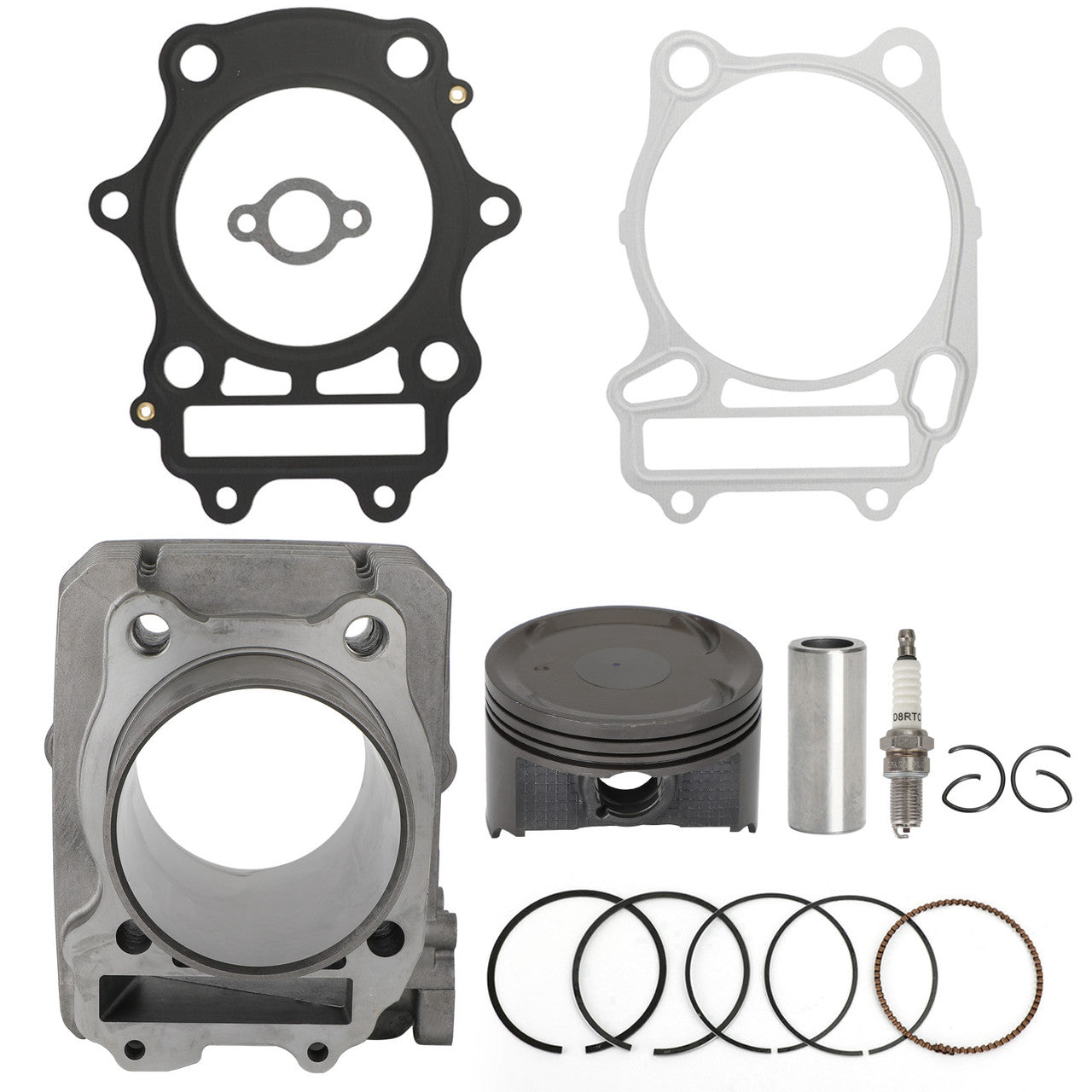 Cylinder Jug 82mm 376cc Top End Kit Fit for 2002-2022 Suzuki Eiger 400 / King Quad 400 Piston Rings Gaskets