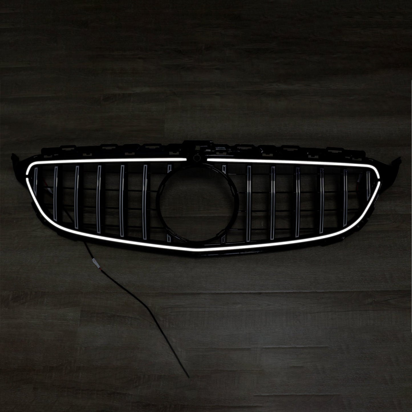 2015-2021 Mercedes Benz C-Class W205 C200 C250 C300 C350 Chrome Front Bumper Grill Grille W/LED