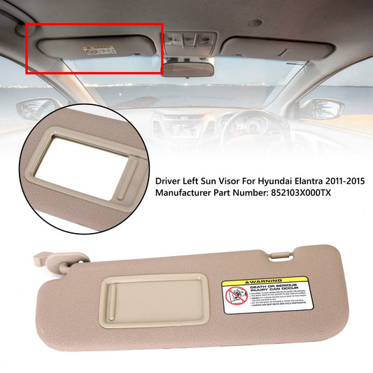 11-15 Hyundai Elantra MD Sun Visor Driver Left Side 852103X000