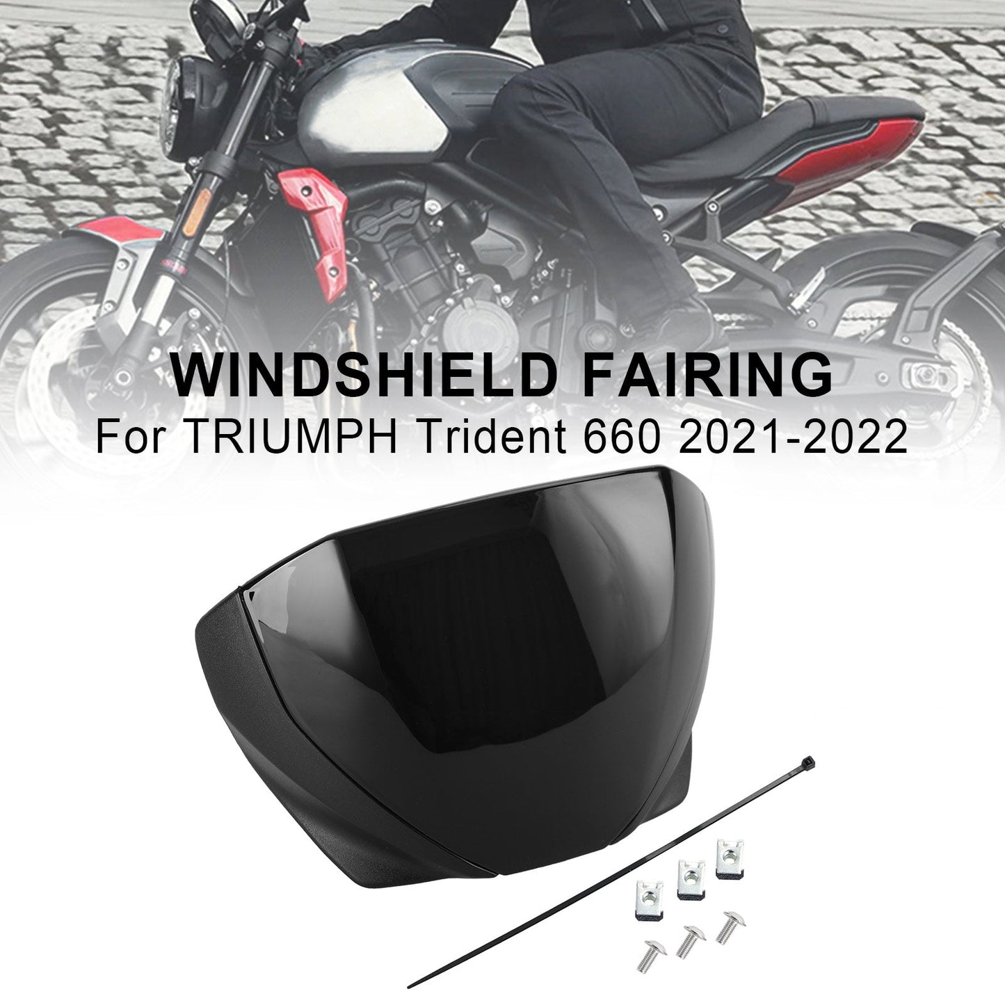 Front Screen Windshield Fairing Windscreen Deflector For Trident 660 2021+