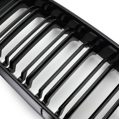 2013-2018 BMW X5 X6 X5M X6M xDrive35i/xDrive50i/xDrive40e/xDrive30d/M50d Front Kidney Gloss Black Grille