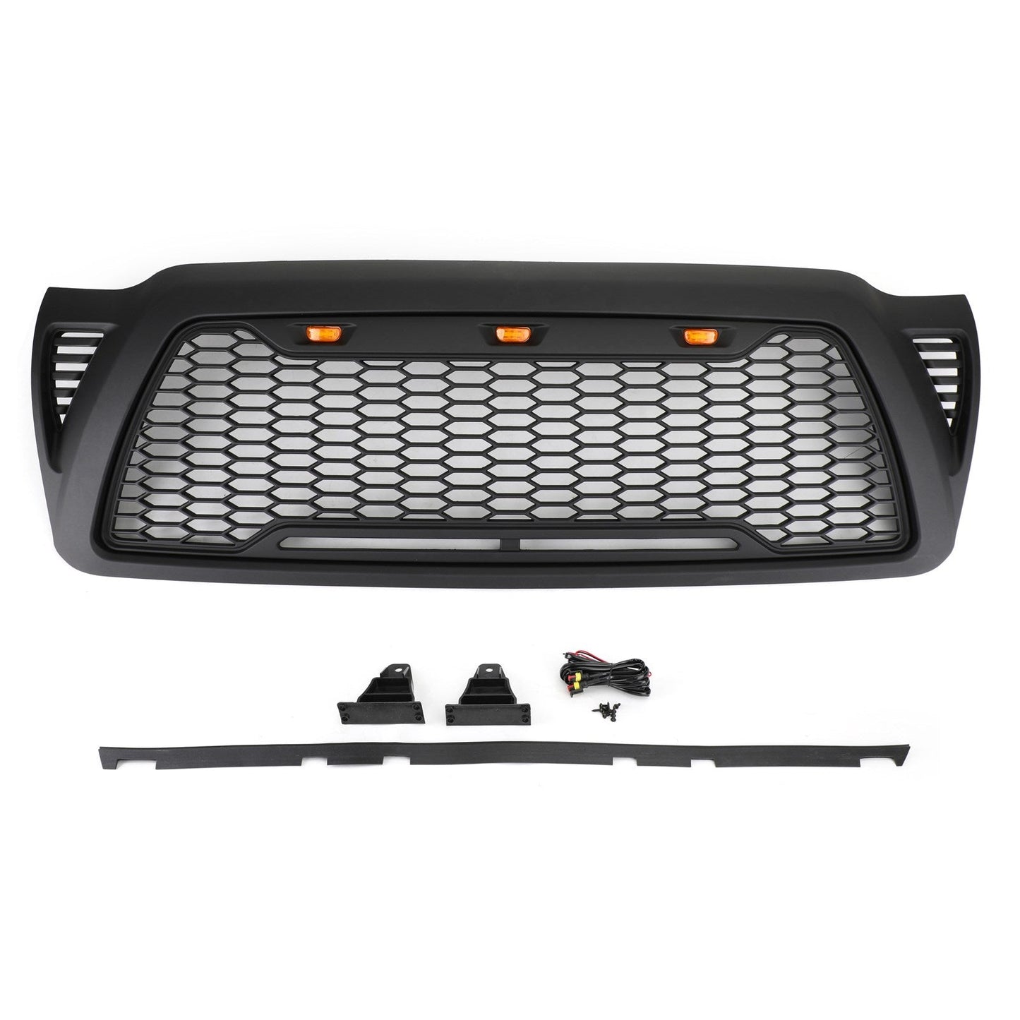 Toyota 2005-2011 Tacoma Front Grille With LED lights Bumper Hood Mesh Grill