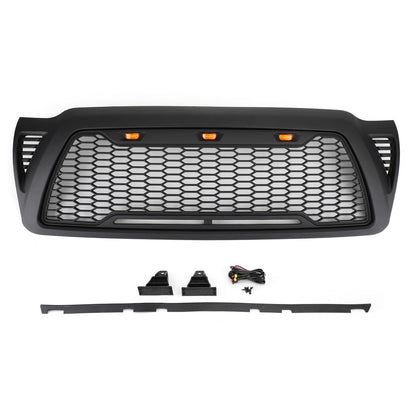 Toyota 2005-2011 Tacoma Front Grille With LED lights Bumper Hood Mesh Grill