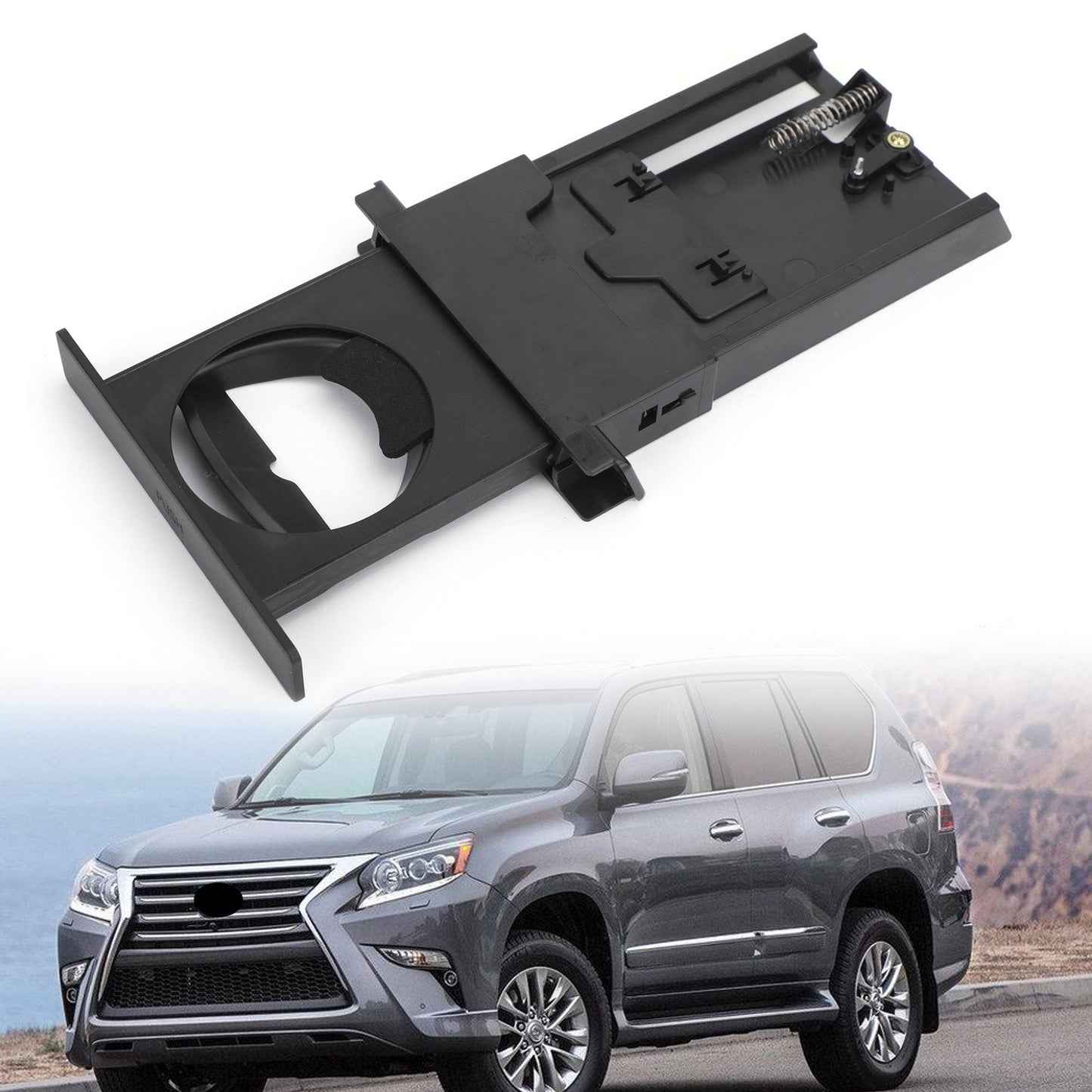 Black Dash Console Cup Holder Fit For Toyota 1995-97 Land Cruiser LX450 55620-60010