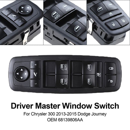 2013-2015 Chrysler 300 Dodge Journey 68139806AA Driver Master Window Switch