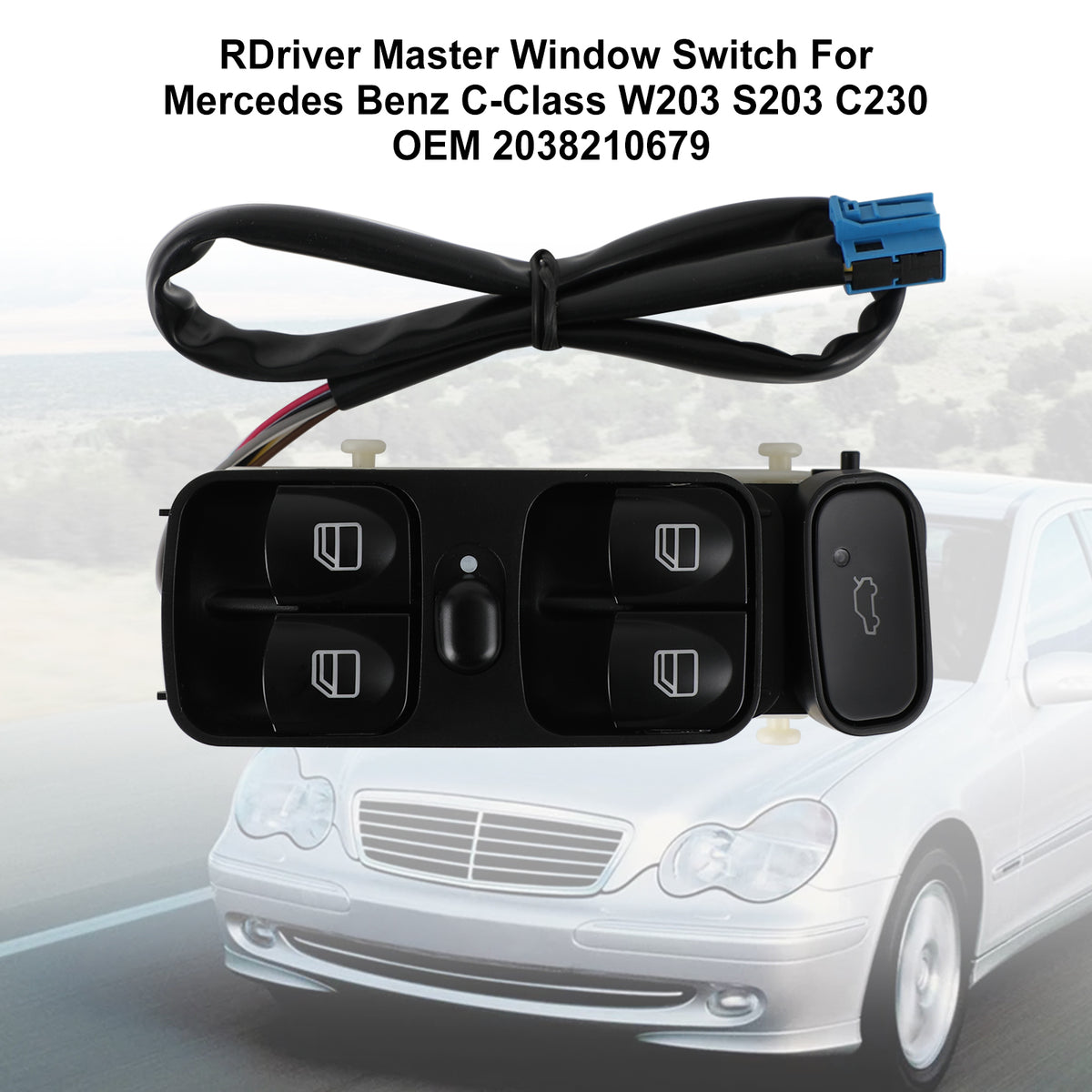 Mercedes Benz C-Class W203 S203 C230 2038210679 Driver Master Window Switch
