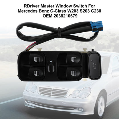 Mercedes Benz C-Class W203 S203 C230 2038210679 Driver Master Window Switch