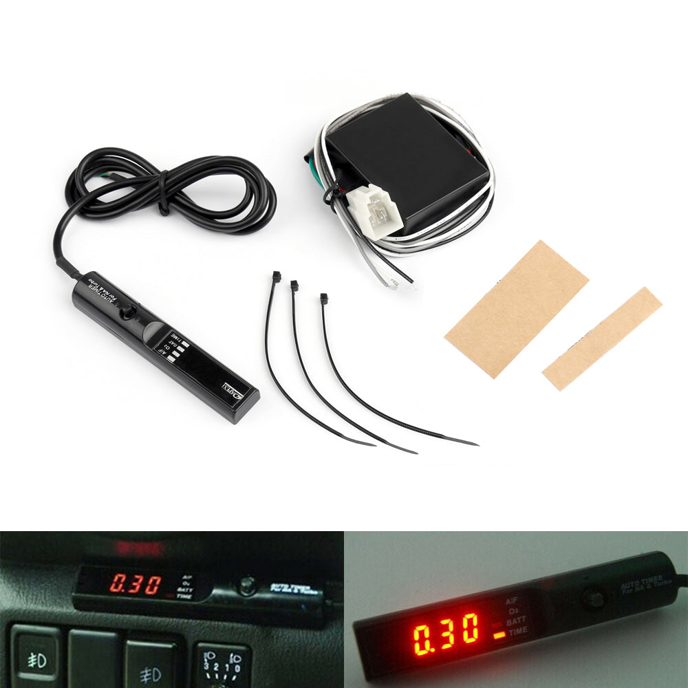 Minuterie Turbo Apexi Protection de contrôle turbo universelle JDM Affichage numérique LED Rouge