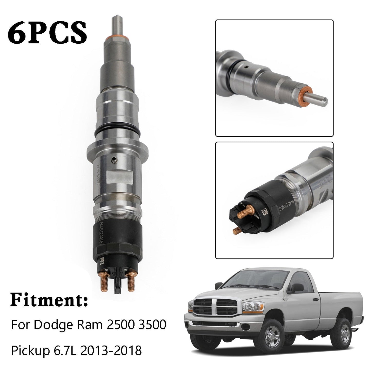 2013-2018 Dodge Ram 2500 3500 Pickup 6.7L Common Rail Fuel Injector 0986435574 68210105AA 68210512AA