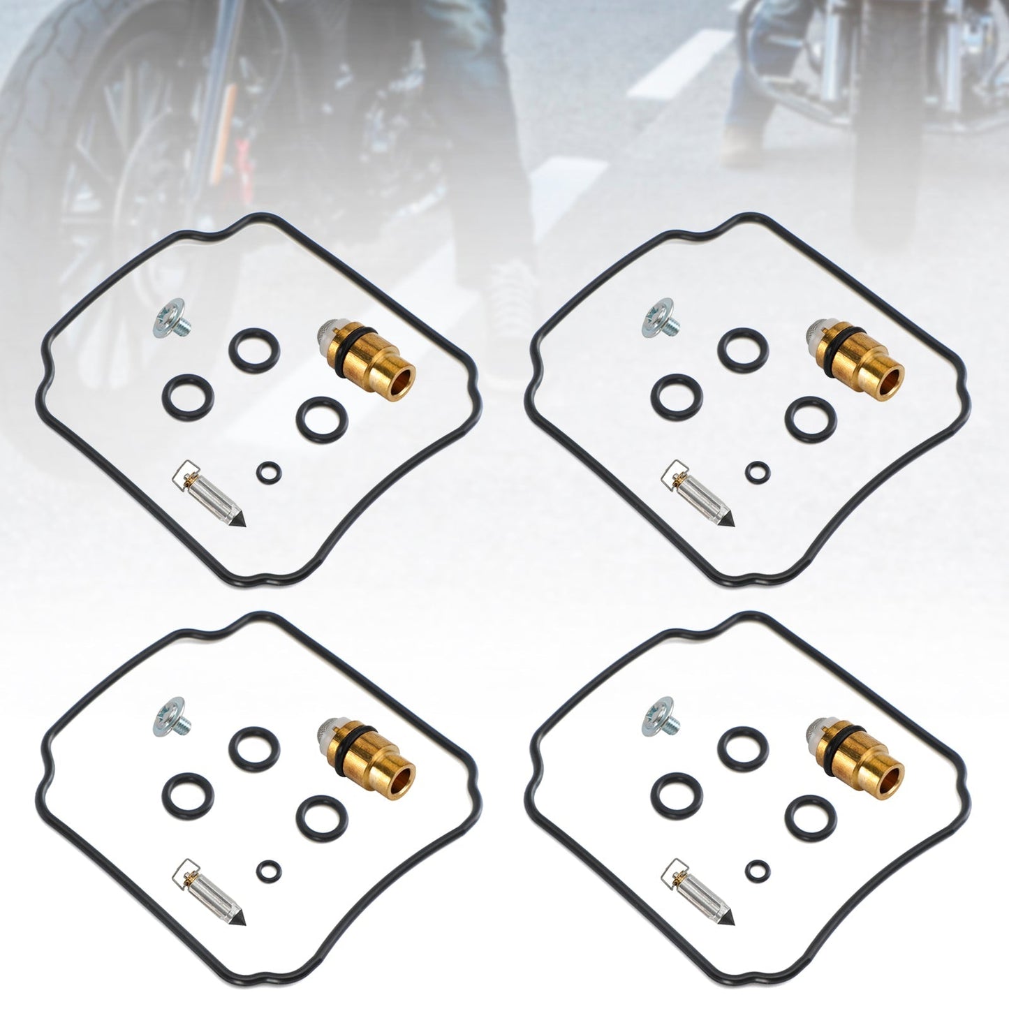 Kit de reparación y reconstrucción de carburador 4X compatible con Yamaha FZR400(1WG)R/RR 88-1990