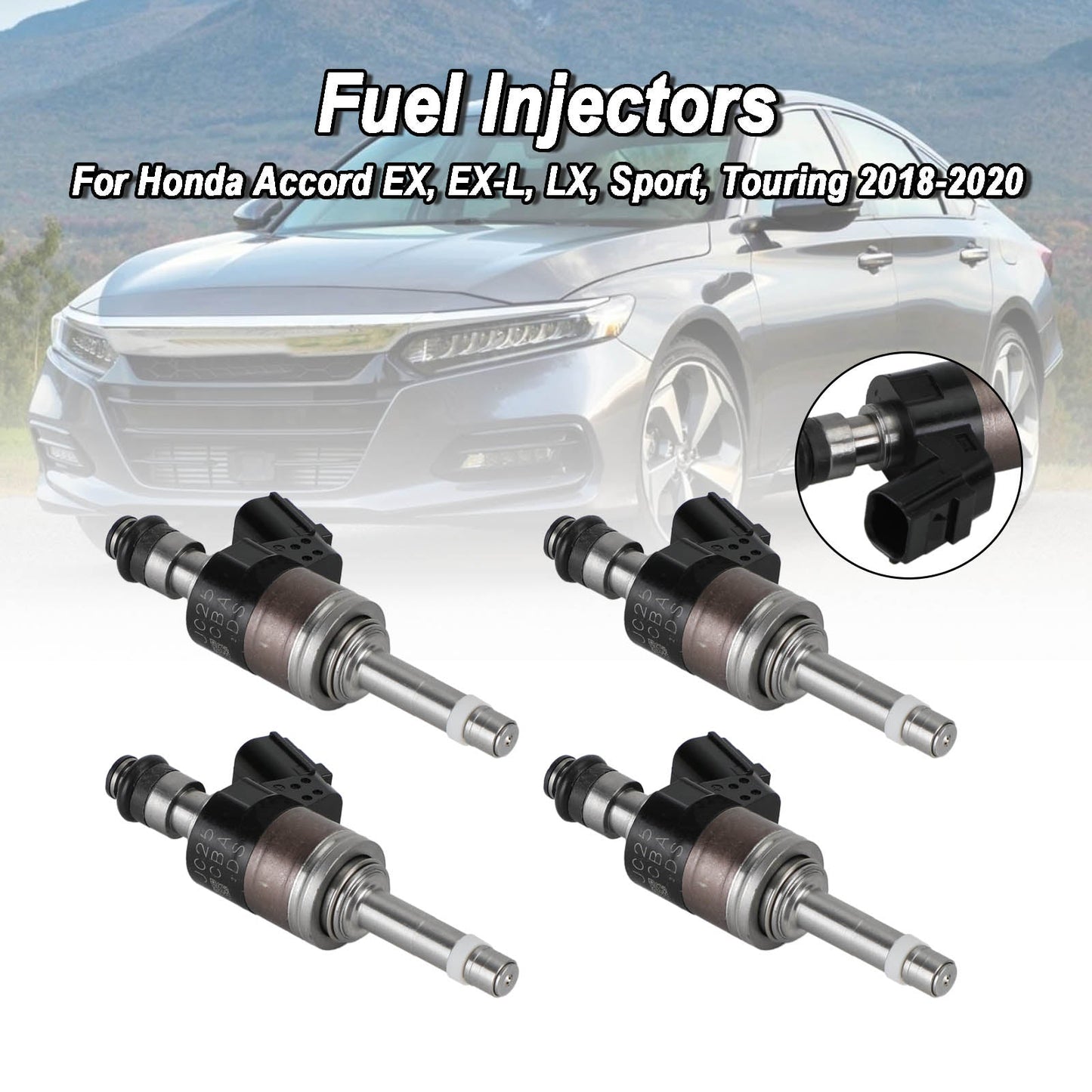 2018-2020 Honda Accord EX EX-L LX Sport Touring 4PCS 16010-5PA-305 Fuel Injectors