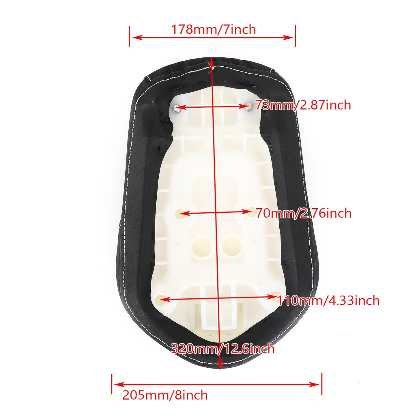 Coussin de siège passager arrière noir pour Yamaha Bolt XV950 XVS950 2014-2020