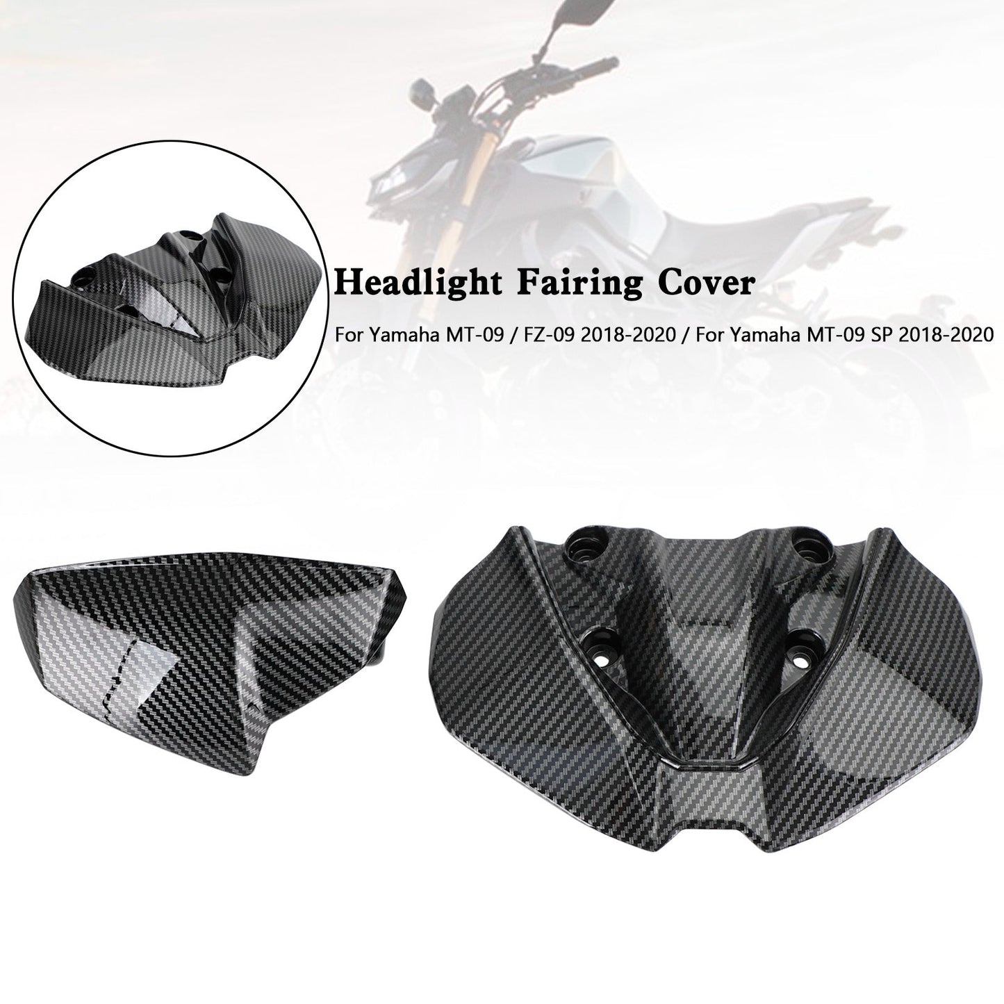 Headlight Fairing Windshield Cover For For Yamaha MT-09 FZ09 MT-09 SP 2018-2020