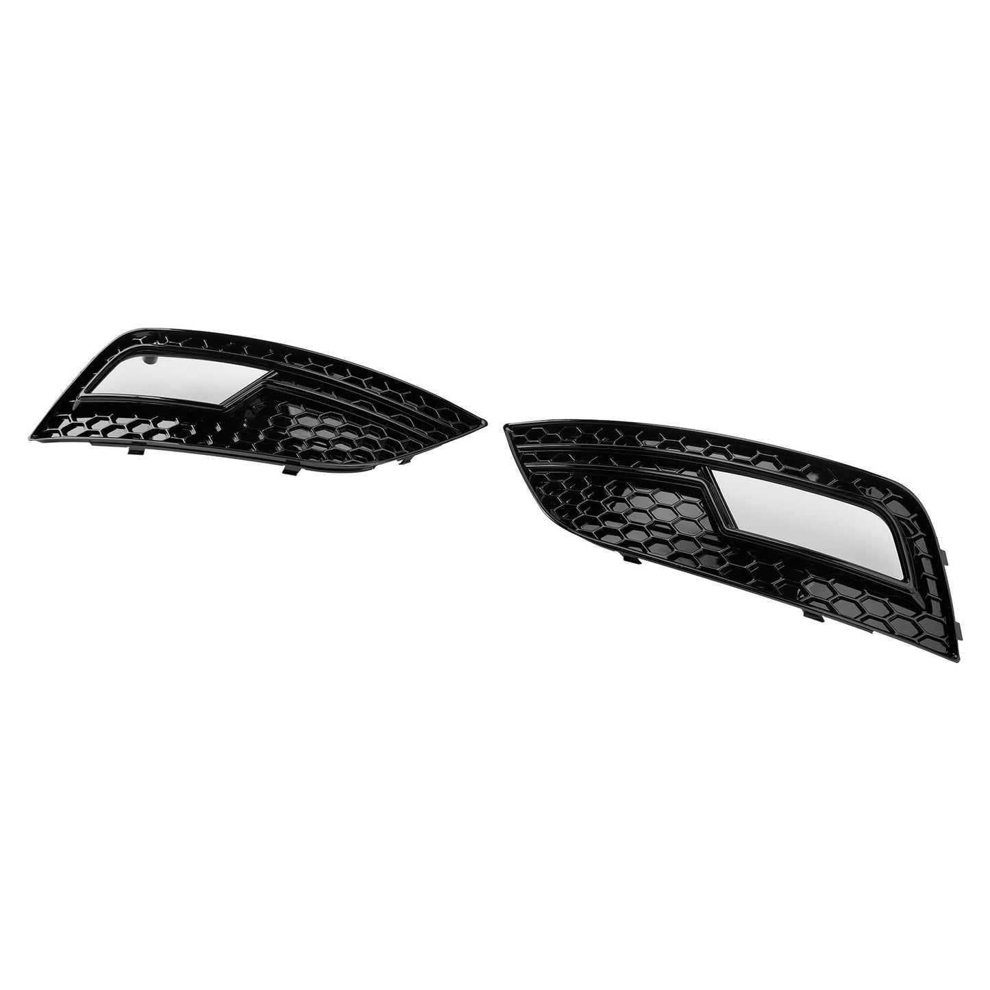 2013-2015 Black Fog Light Cover Grille Fit Audi A4 B8.5 Standard Bumper
