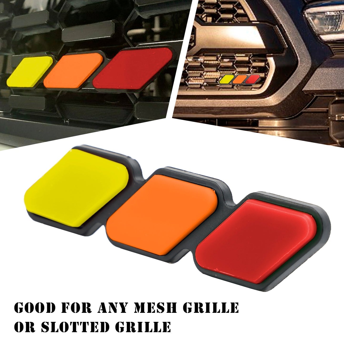 Emblème de calandre tricolore pour Toyota Tacoma TRD Tundra RAV4, accessoires de voiture