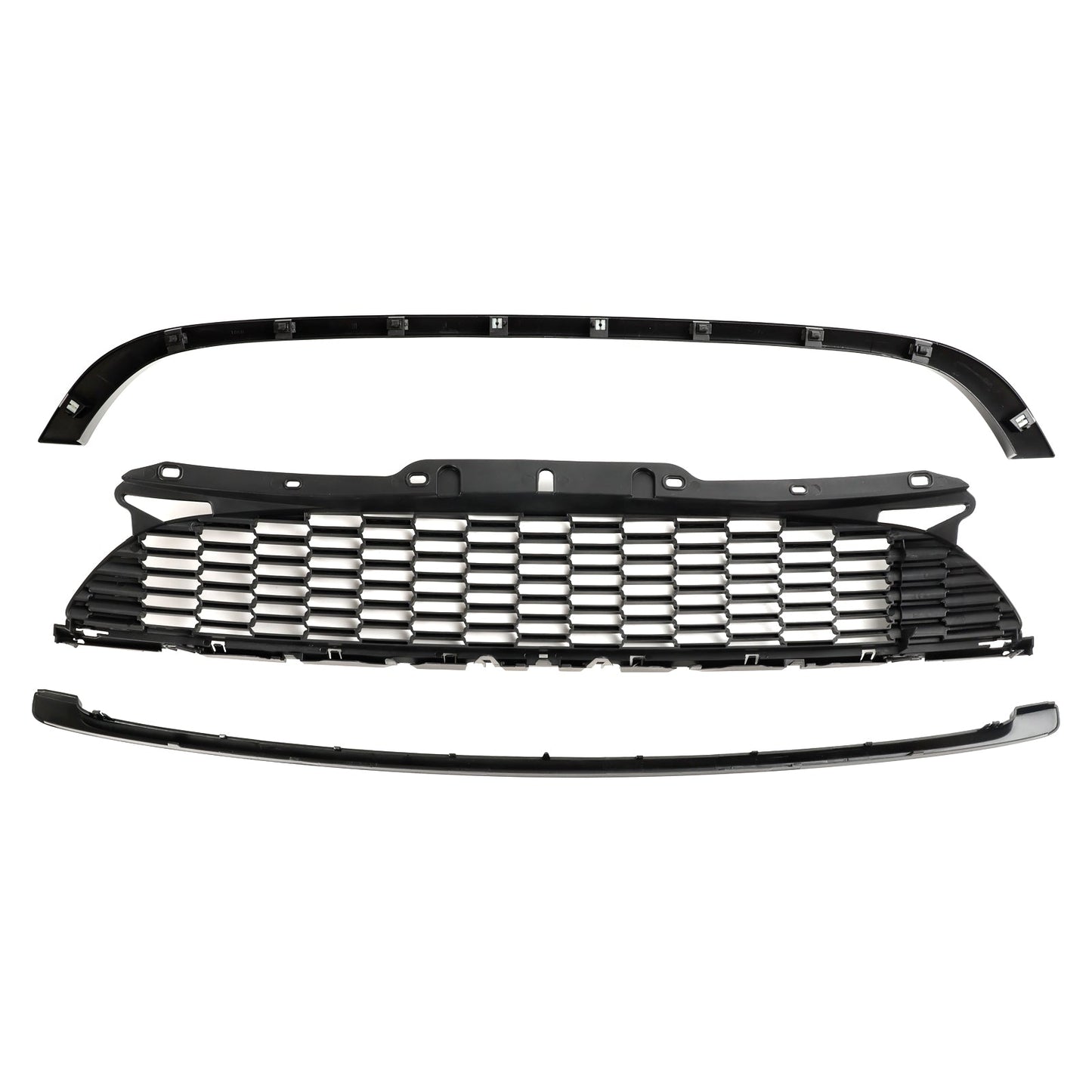 2007-2013 Mini R56 Cooper S & JCW 3-Door Hatchback 3PCS Gloss Black Front Grille Grill