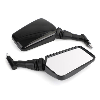 PAIR MIRRORS NEW Black Left Right Mirror 8MM 10MM For Motorcycle Motorbike