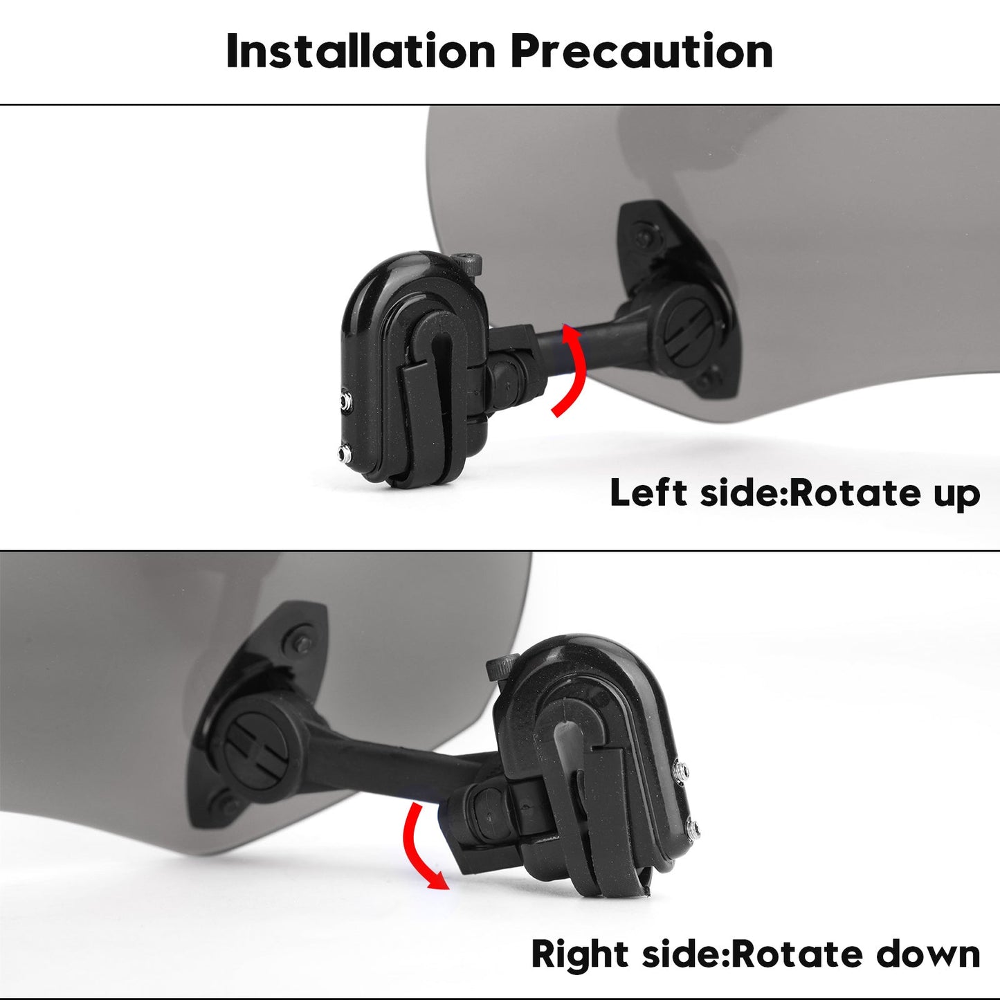 Extension de pare-brise réglable à clipser pour moto, déflecteur de vent gris