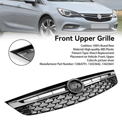 2015-2019 Vauxhall Astra K (Pre Facelift MK7) Black Chrome Front Bumper Grill Grille Generic