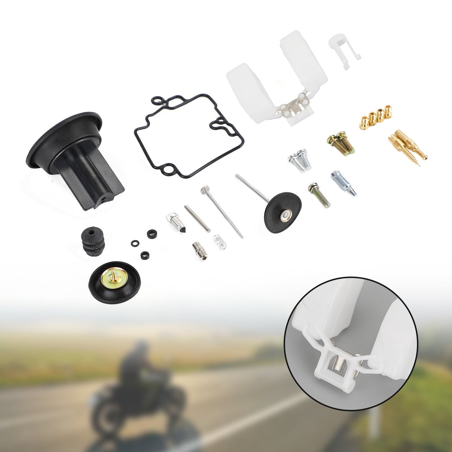 Kit de reconstruction de carburateur et pompe d'accélération pour scooter KT CVK24 Racing