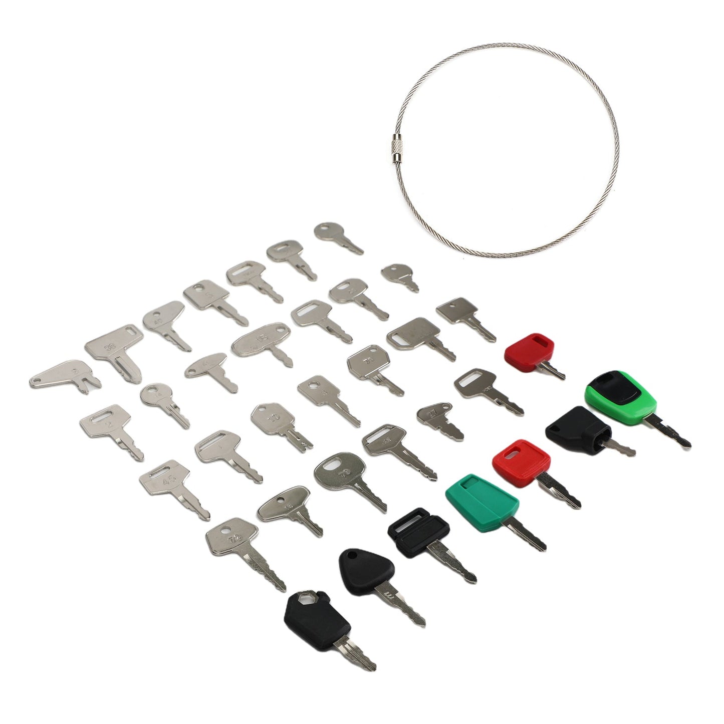 Juego de llaves de encendido para maquinaria de construcción pesada (35 unidades) para Cat Case JD Komatsu