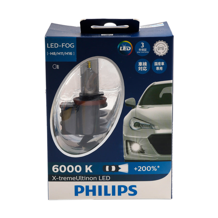 12834UNIX2 12V10W PHILIPS Car Light LED-FOG X-tremeUltinon LED H8/H11/H16