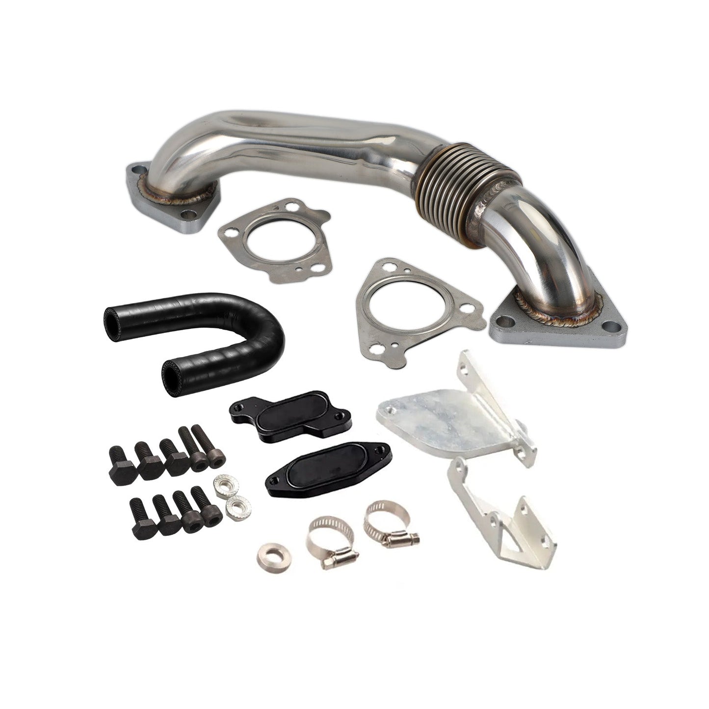2007.5-2010 GMC Sierra 2500 3500 HD 6.6L LMM Duramax Diesel EGR Delete Kit & Passenger Up Pipe