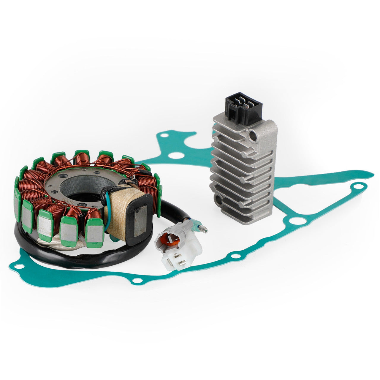 Magneto Stator + Voltage Rectifier + Gasket For Yamaha TW125 TW200 TW225 99-22 Champoo
