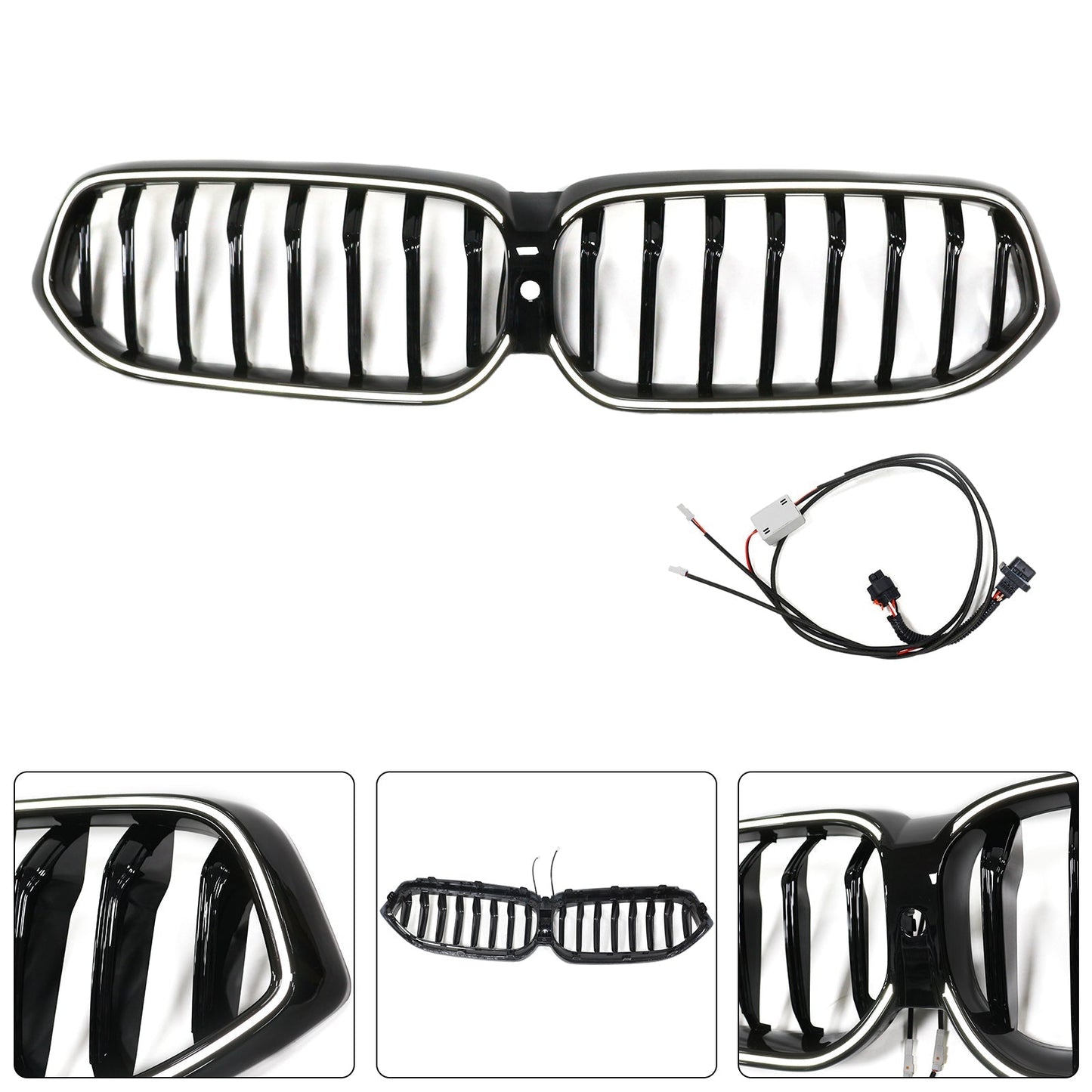 2020-2025 BMW 6 Series G32 Glossy Black Front Kidney Grill Grille