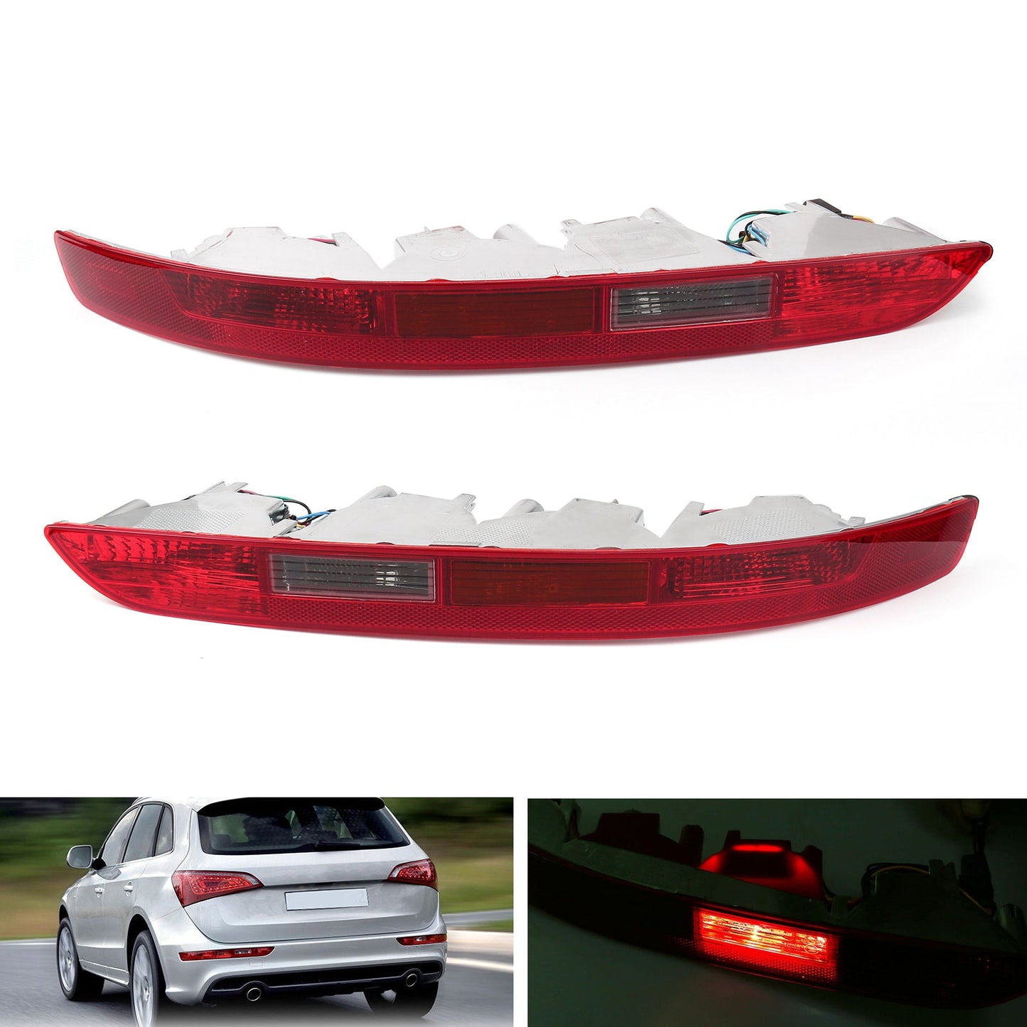 L/R Rear Lower Tail light Reverse Lamp Bumper Light 2009-2015 Audi Q5