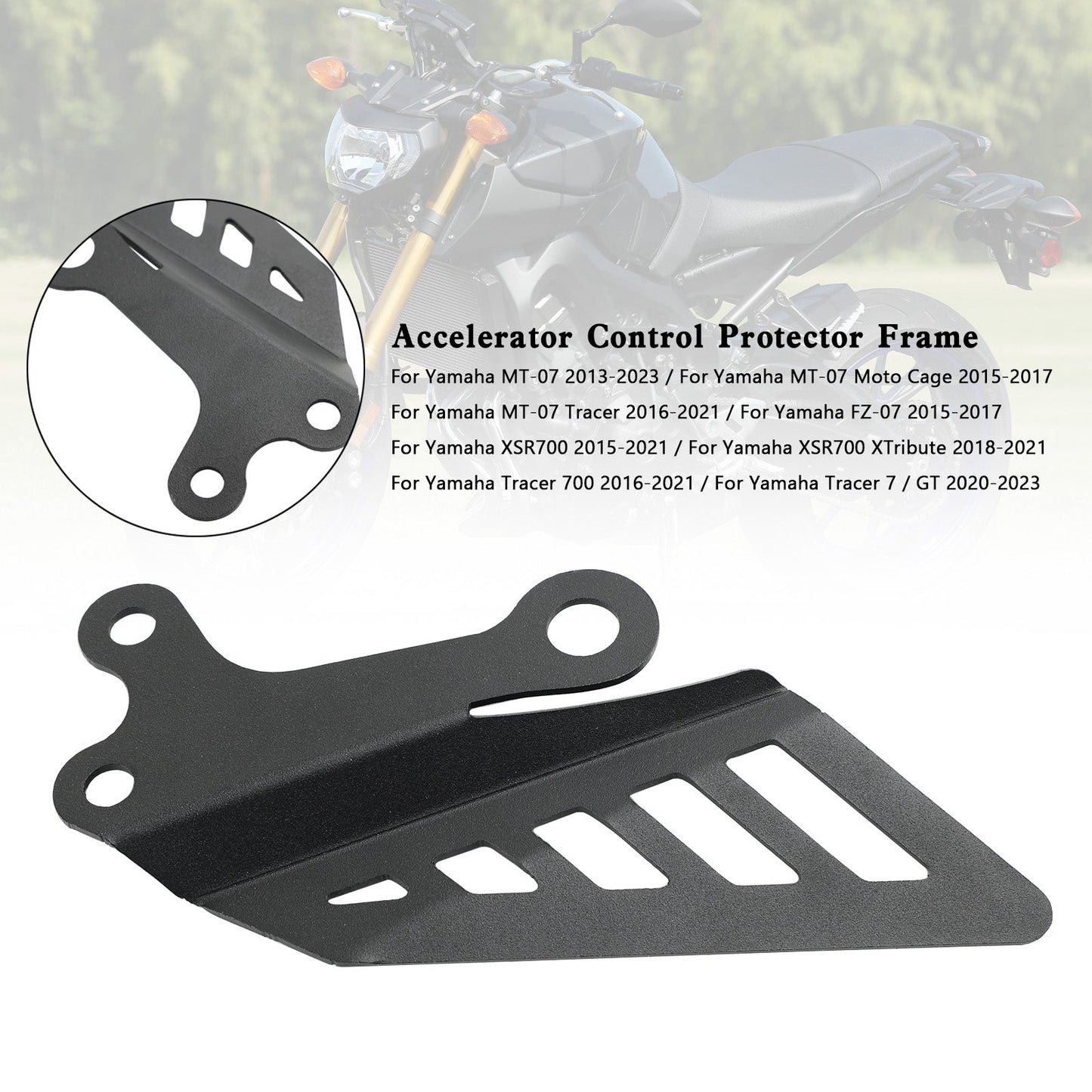 Marco protector del control del acelerador para Yamaha MT-07, FZ07, XSR700 y Tracer 700