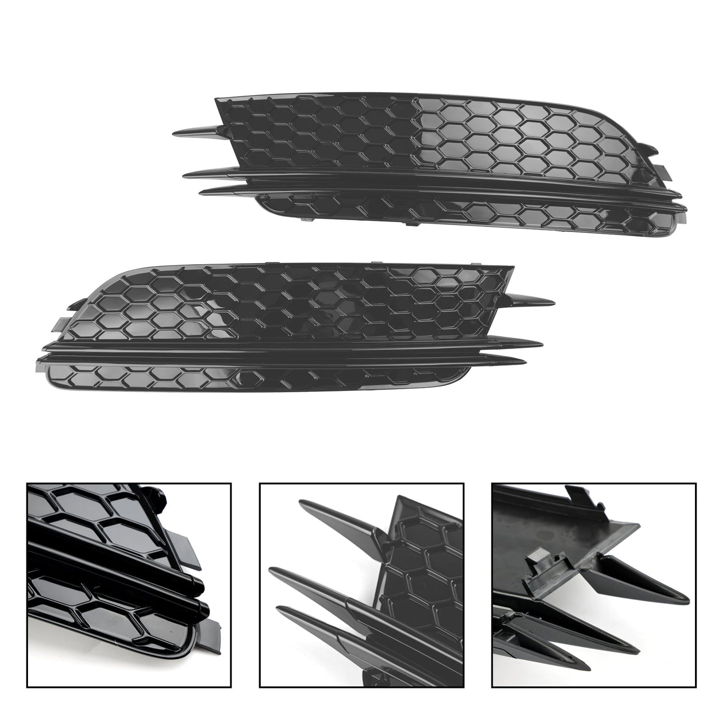 Audi 2012-2015 A6 C7 2PCS Front Fog Light Cover Bezel Grille