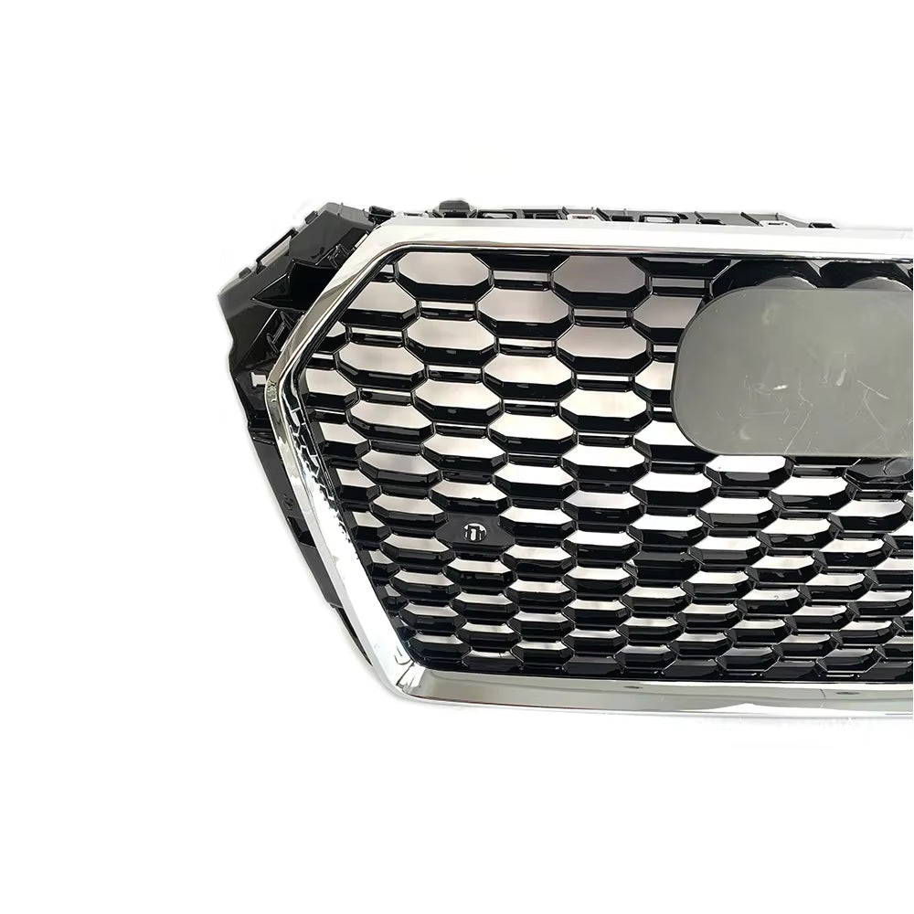 2016-2019 Audi A4 S4 B9 To S4/RS4 Style Front Glossy Blac Bumper Grill High Quality Honeycomb Upper Grille