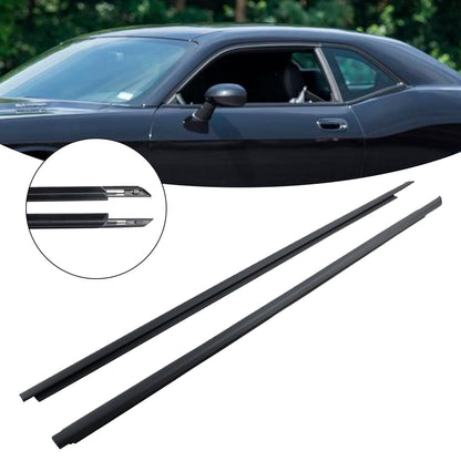 2008-2017 For Dodge Challenger 2pcs Front Door Window Belt Weatherstrip 55399123AG 55399122AG