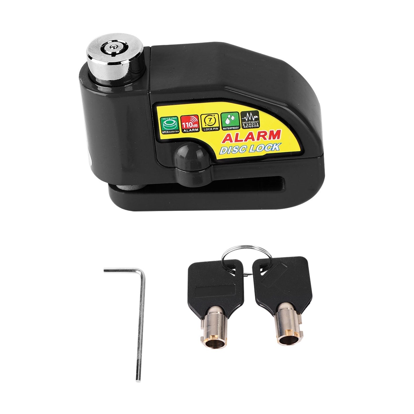 Alarma de bloqueo de freno de disco antirrobo para motocicleta, color azul