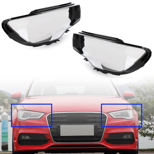 2013-2016 Audi A3 8V0941004 8V0941003 Left&Right Headlight Cover Headlamp Lens Clear
